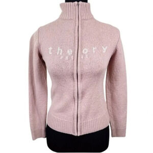 Theory Woments Size 160  US XS Petite Zip Up High Neck Sweater